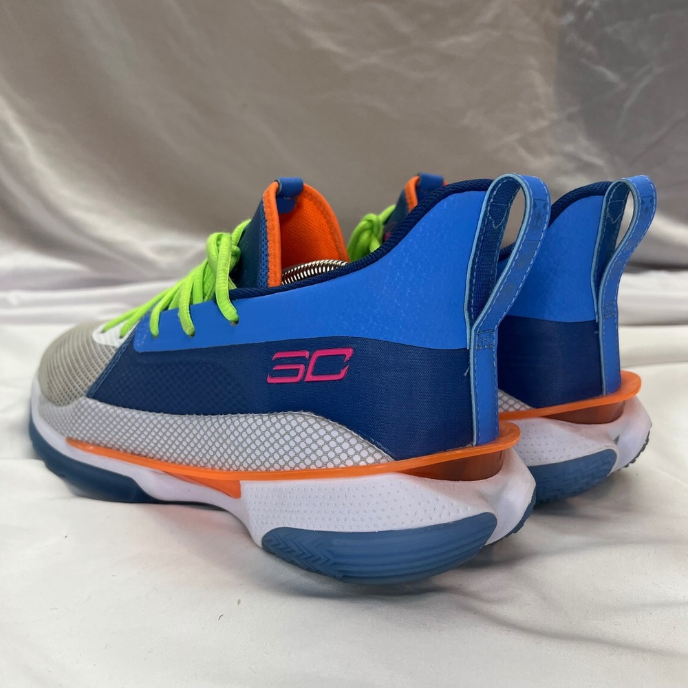 Under Armour Curry 7 Super‎ Soaker Lime Blue Mens 10.5 3021258-404 Basketball - Picture 9 of 15